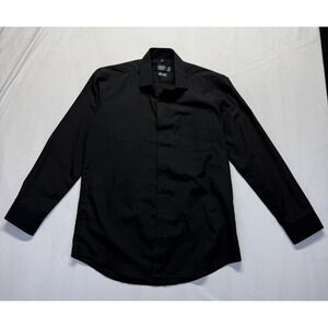 Marchatti Italy Dress Shirt Mens 15.5/32-33‎ Black Slim Fit Formal Business Wear